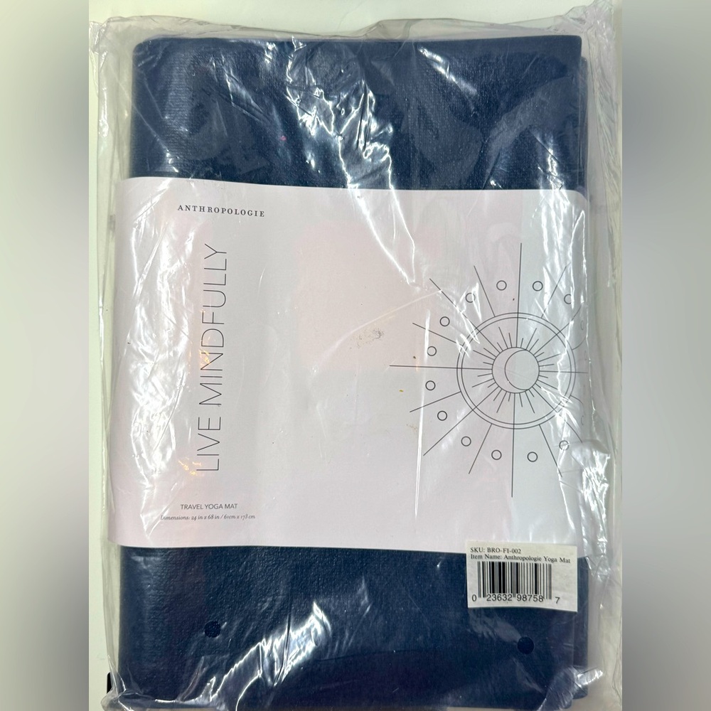 Anthroplogie Live Mindfully travel Yoga Mat NIB